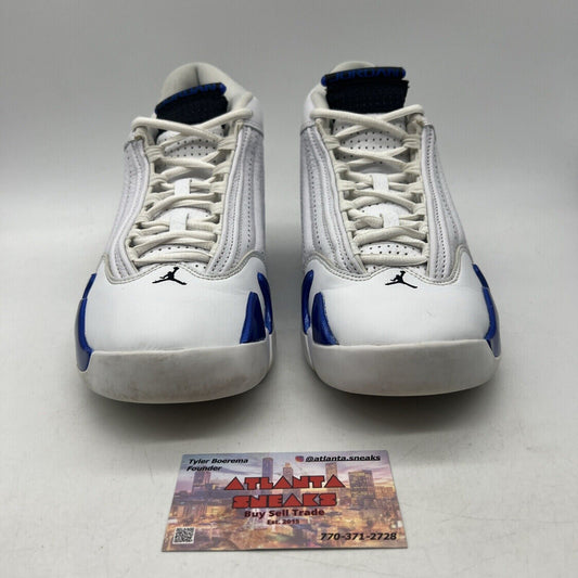 Size 8 - Air Jordan 14 Retro Hyper Royal White Black Leather (487471-104)