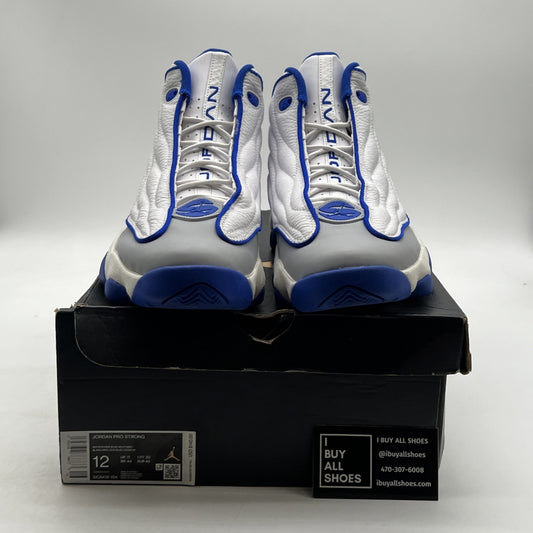 Size 12 - Jordan Pro Strong White Hyper Royal Men’s White Gray (DC8418-104)