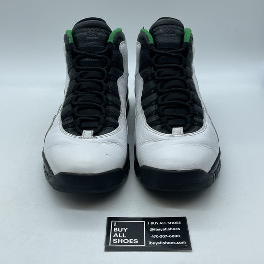 Size 12 - Air Jordan 10 Retro 2019 Seattle Green White Leather (310806-137)