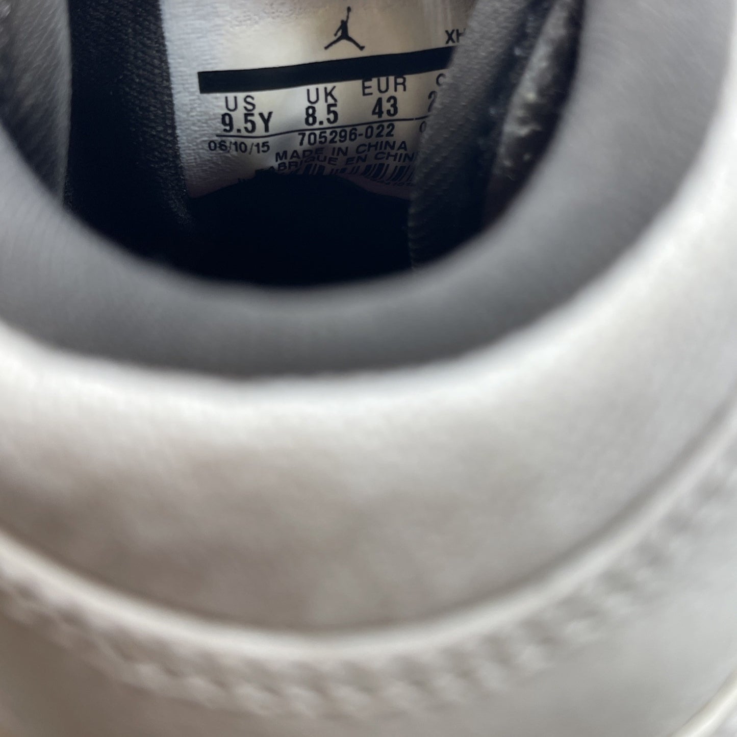 Size 9.5Y - Air Jordan 1 Retro High Premium GG Phantom White (705296-022)