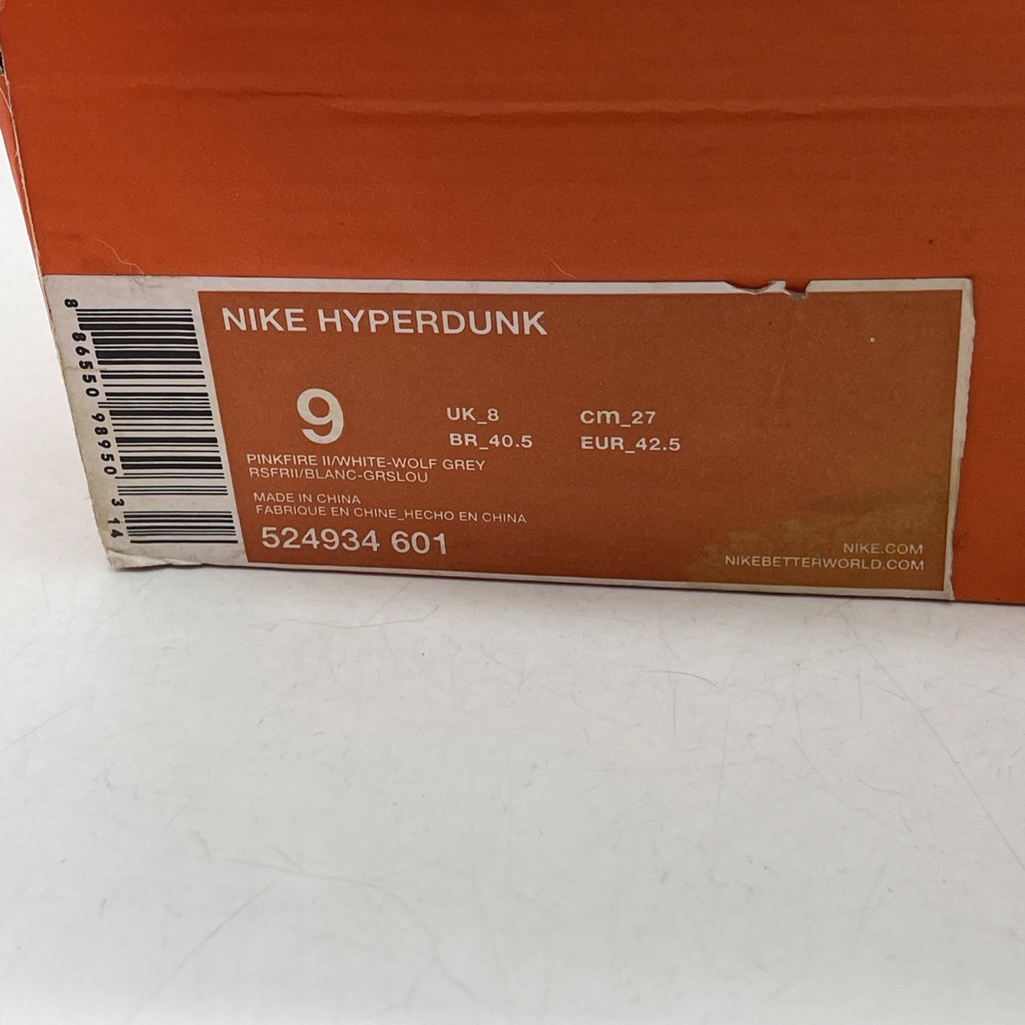 Size 9 - Nike Hyperdunk 2012 Think Pink (524934-601)