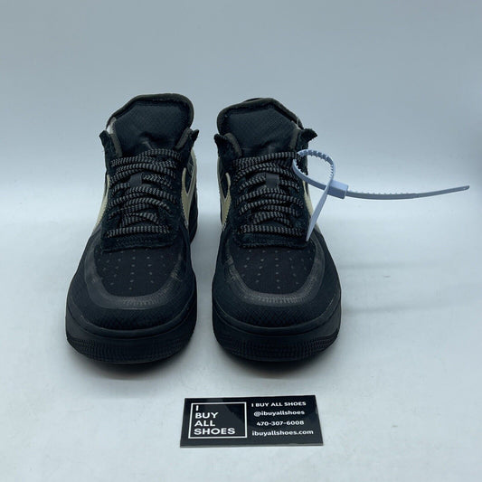 Size 9 - Nike Air Force 1 Low x OFF-WHITE Black 2018 Suede Leather (AO4606-001)
