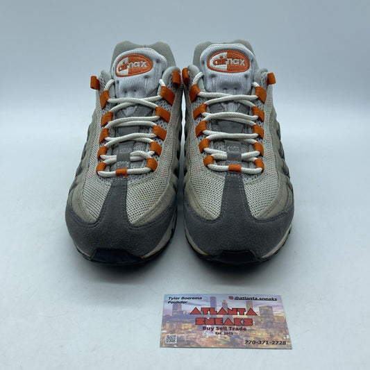 Size 7.5 - Nike Air Max 95 Gray Orange White Suede Leather (609048-081)