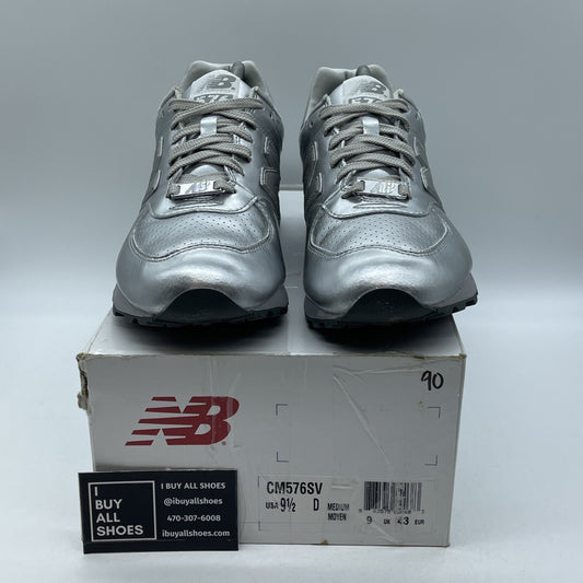 Size 9.5 - New Balance 576 Silver Leather (CM576SV)