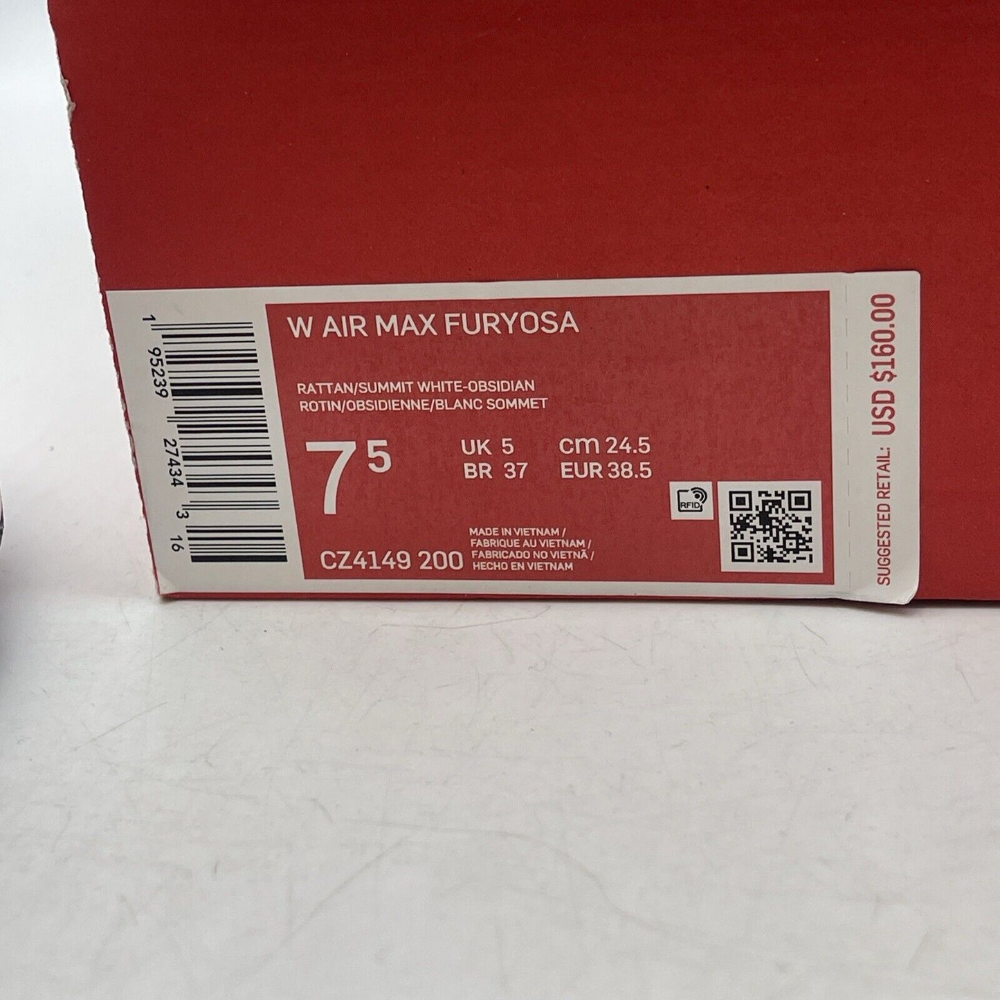 Size 7.5W - Nike Air Max Furyosa Rattan Obsidian Suede Leather (CZ4149-200)