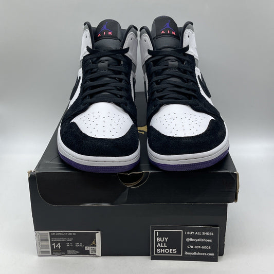 Size 14 - Air Jordan 1 SE Mid Varsity Purple (852542-105)