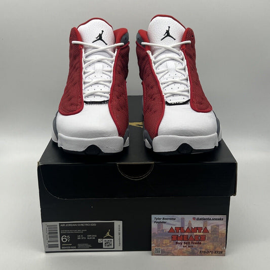 Nike Air Jordan 13 Size US 6.5Y Retro Red Flint Grey Leather (884129-600)
