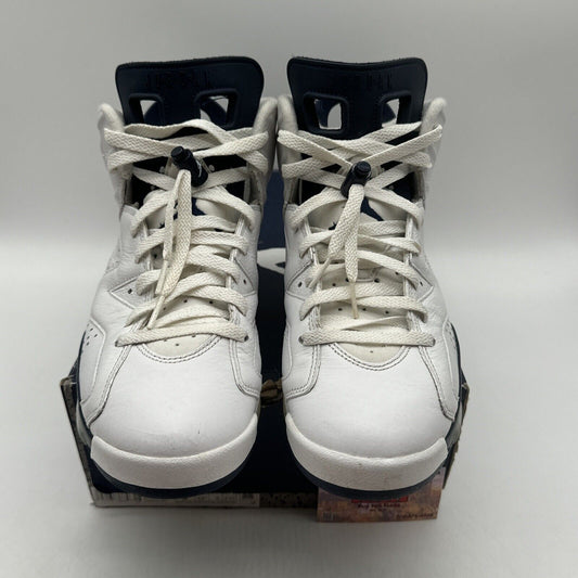 Size 9 - Jordan 6 Retro Midnight Navy White Leather Icy Soles OG All Blues