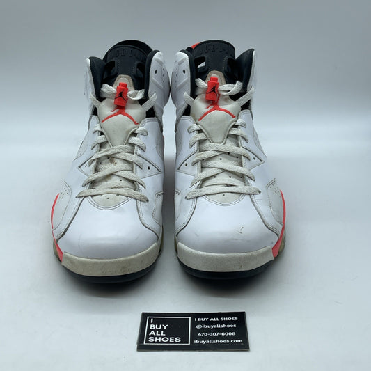 Size 13 - Air Jordan 6 Retro 2014 White Infrared Black Leather (384664-123