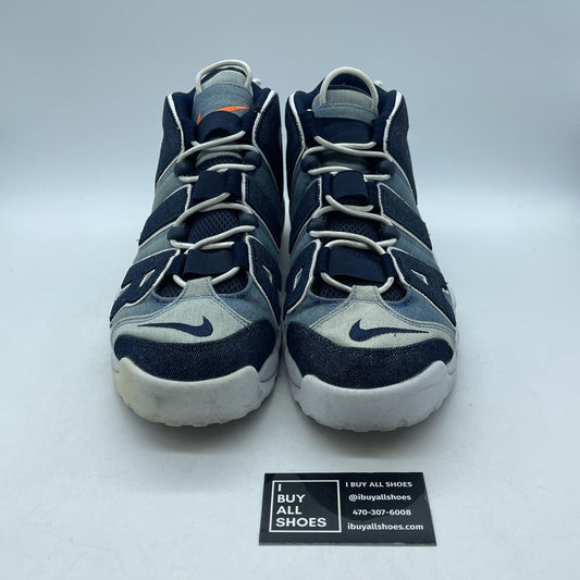 Size 13 - Nike Air More Uptempo 96 Denim Blue White Grey Suede (CJ6125-100)
