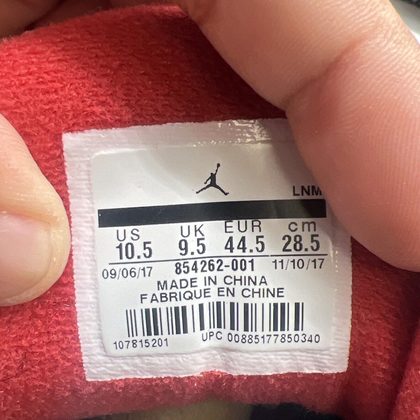 Size 10.5 - Jordan 3 Retro OG Mid Black Cement Grey White Leather (854262-001)