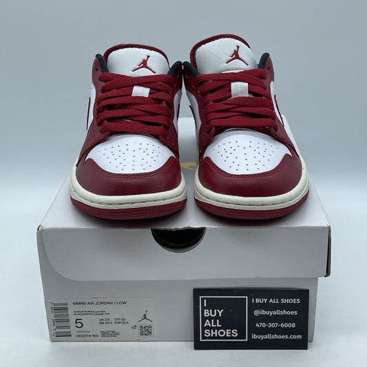 Size 5W - Nike Air Jordan 1 LowGym Red White Black Suede Leather (DC0774 160)