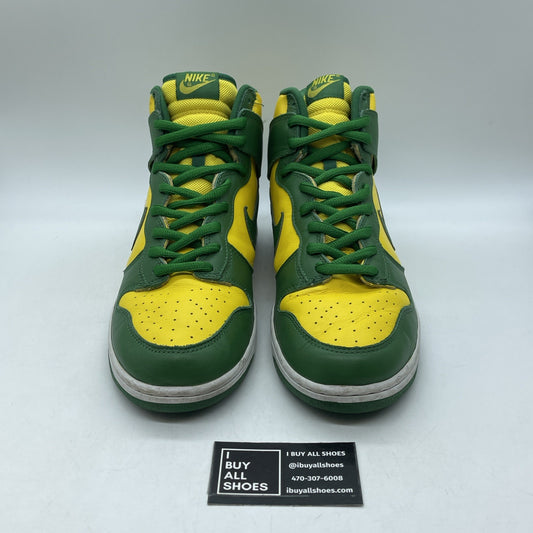 Size 13 - Nike Dunk High Brazil Yellow Green Leather (304717-731)