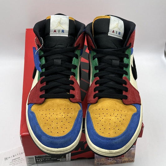 Size 10.5 - Jordan 1 Mid x Blue The Great Fearless 2019 Courduery OG All Multi