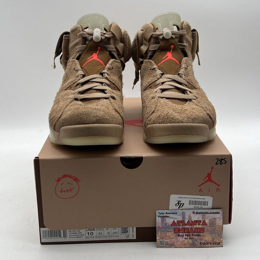 Size 10 - Jordan 6 Retro x Travis Scott Mid British Khaki (DH0690-200)