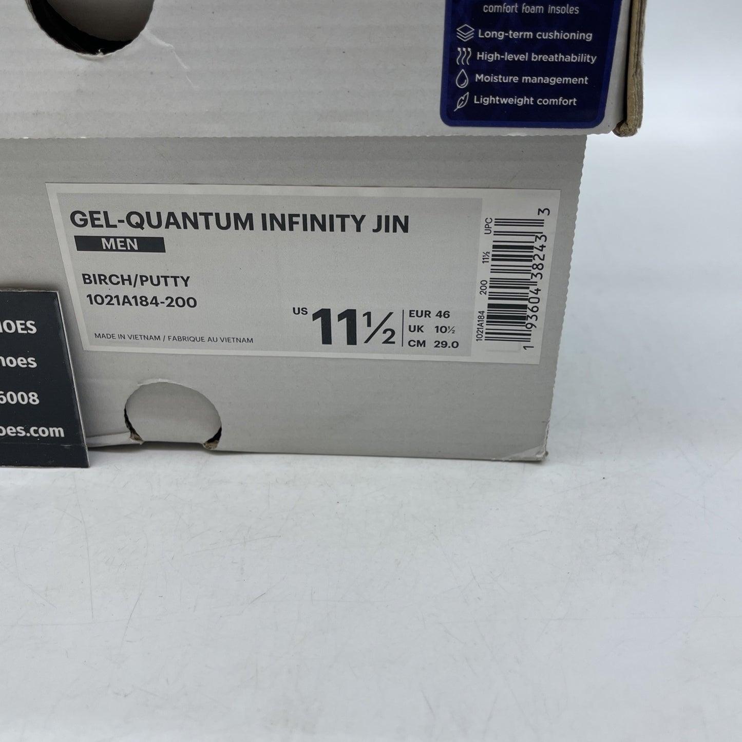 Size 11.5 - Asics Gel Quantity Infinity Jin Heel Red Black Cream (1021A184)