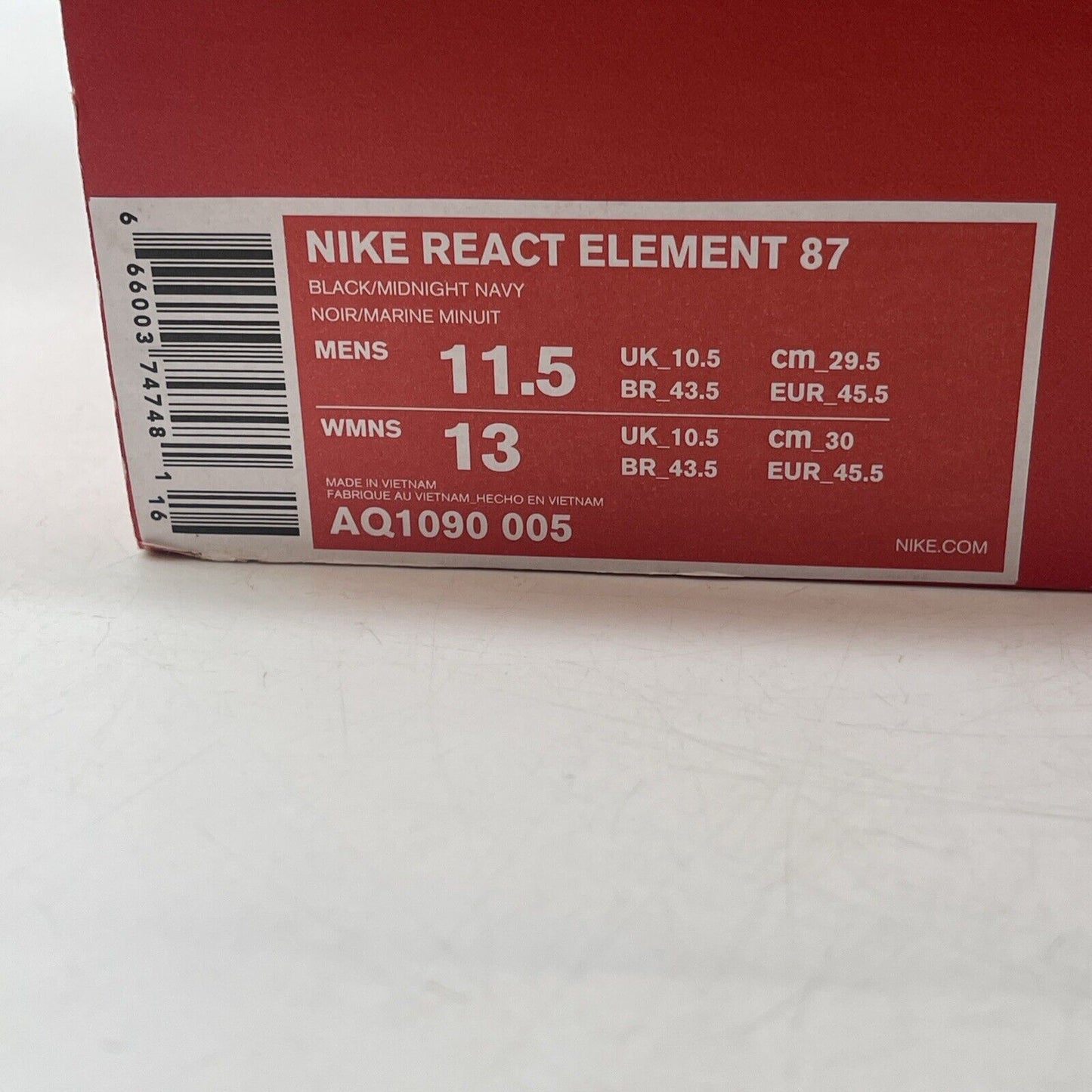 Size 11.5 - Nike React Element 87 Neptune Green 2018 Blue Black Pink (AQ1090-005