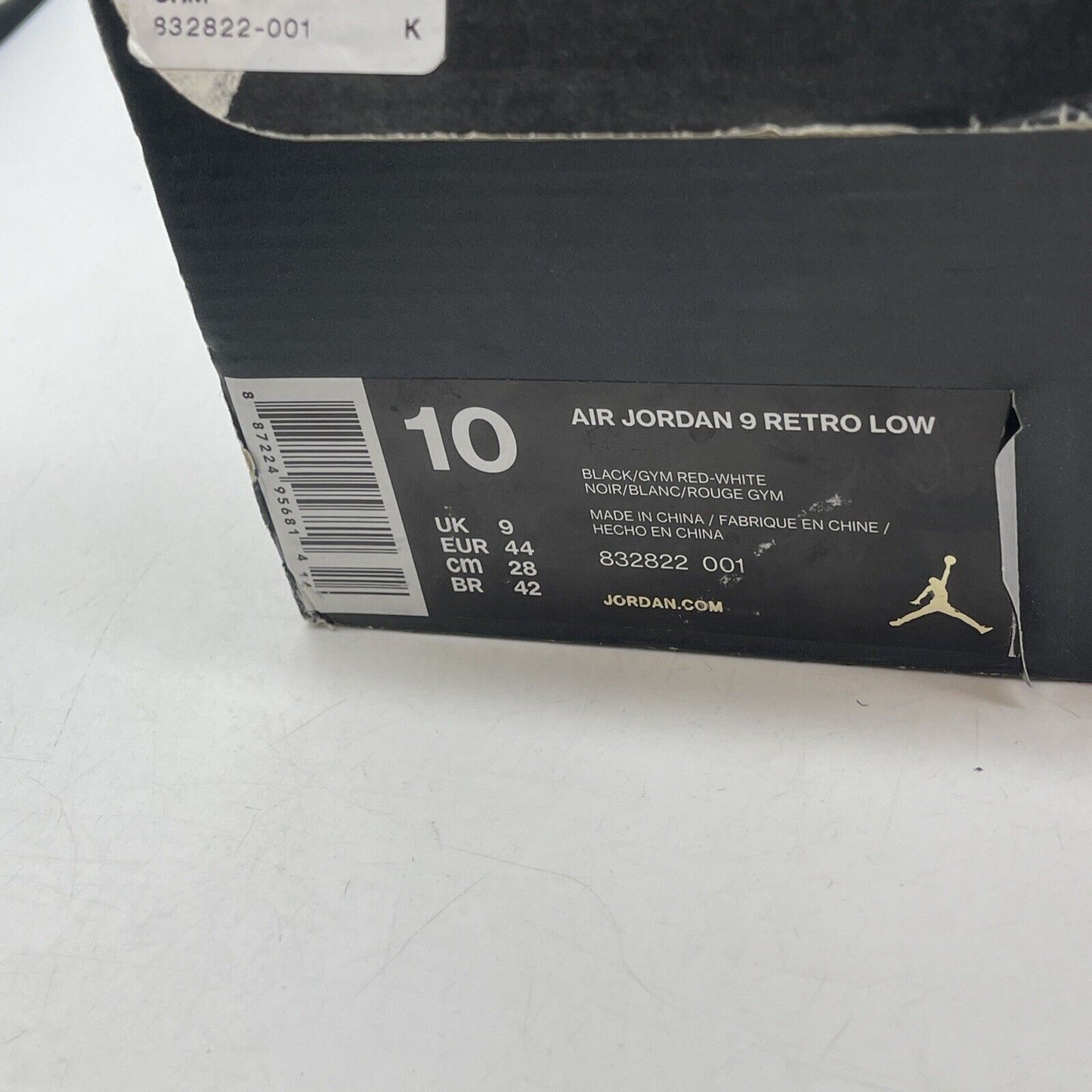 Size 10 - Air Jordan 9 Retro Low Snakeskin Black Red Leather (832822-001)