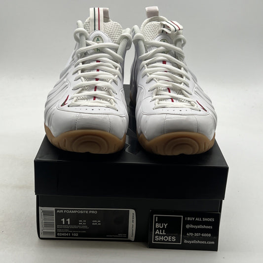 Size 11 - Nike Foamposite Pro Gucci - White (624041-102)