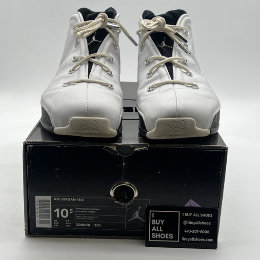 Size 10.5 - Air Jordan 18.5 OG White Black Chrome (306890-101)