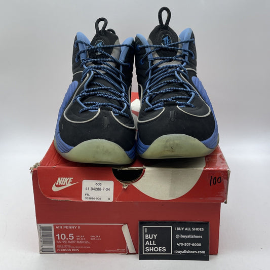 Size 10.5 - Nike Air Penny 2 Varsity Royal Black Blue Suede (333886-005)