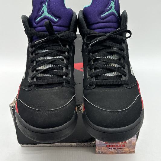 Size 12 - Jordan 5 Retro Top 3 Black 2020 Red Icy Sole Suede Purple Tingus