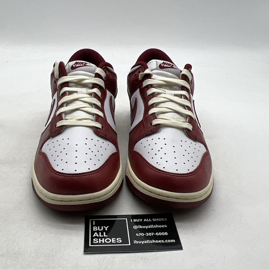 Size 11W- Dunk Low PRM Team Red White Leather (FJ4555-100)