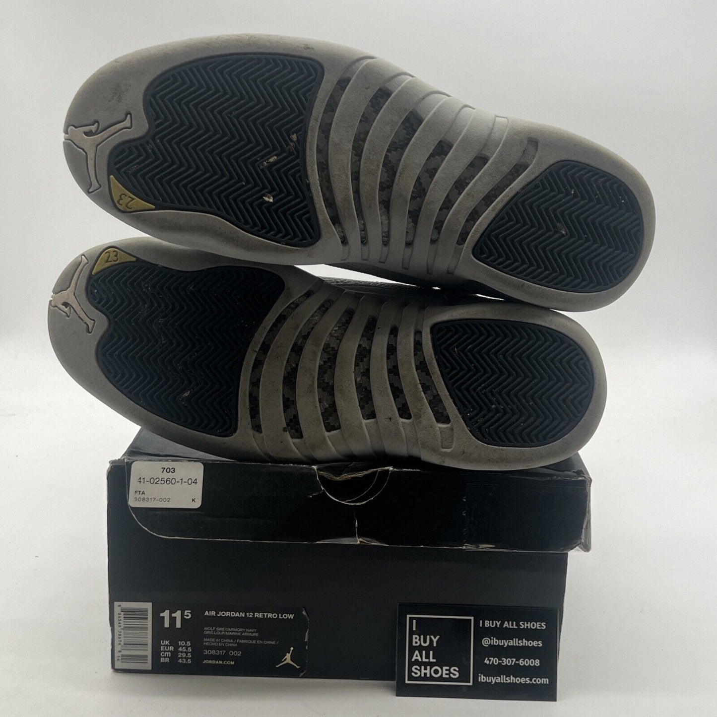 Size 11.5 - Air Jordan 12 Retro Low Wolf Grey (308317-002)