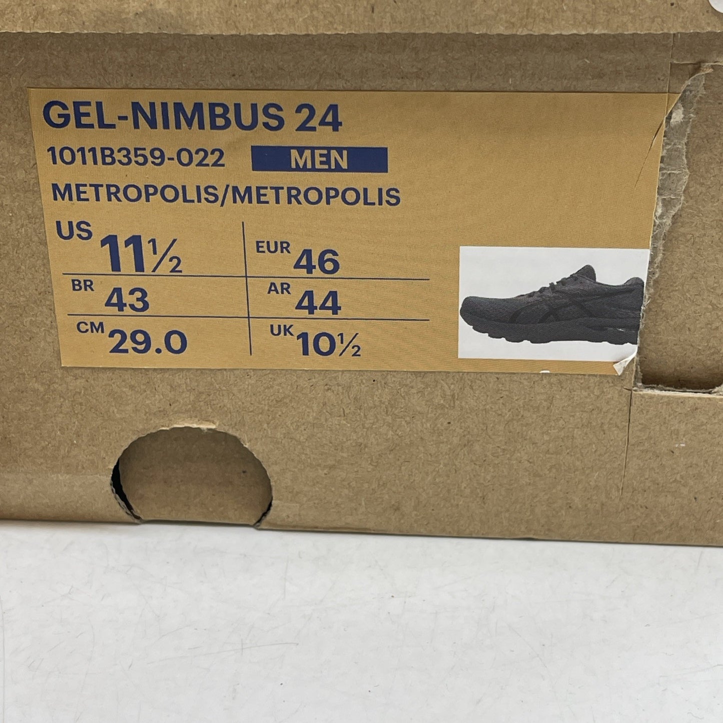 Size 11.5 - Asics Gel-Nimbus 24 Metropolis