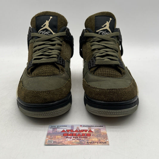 Size 9 - Jordan 4 SE Retro Low Craft - Olive White Suede (FB9927-200)