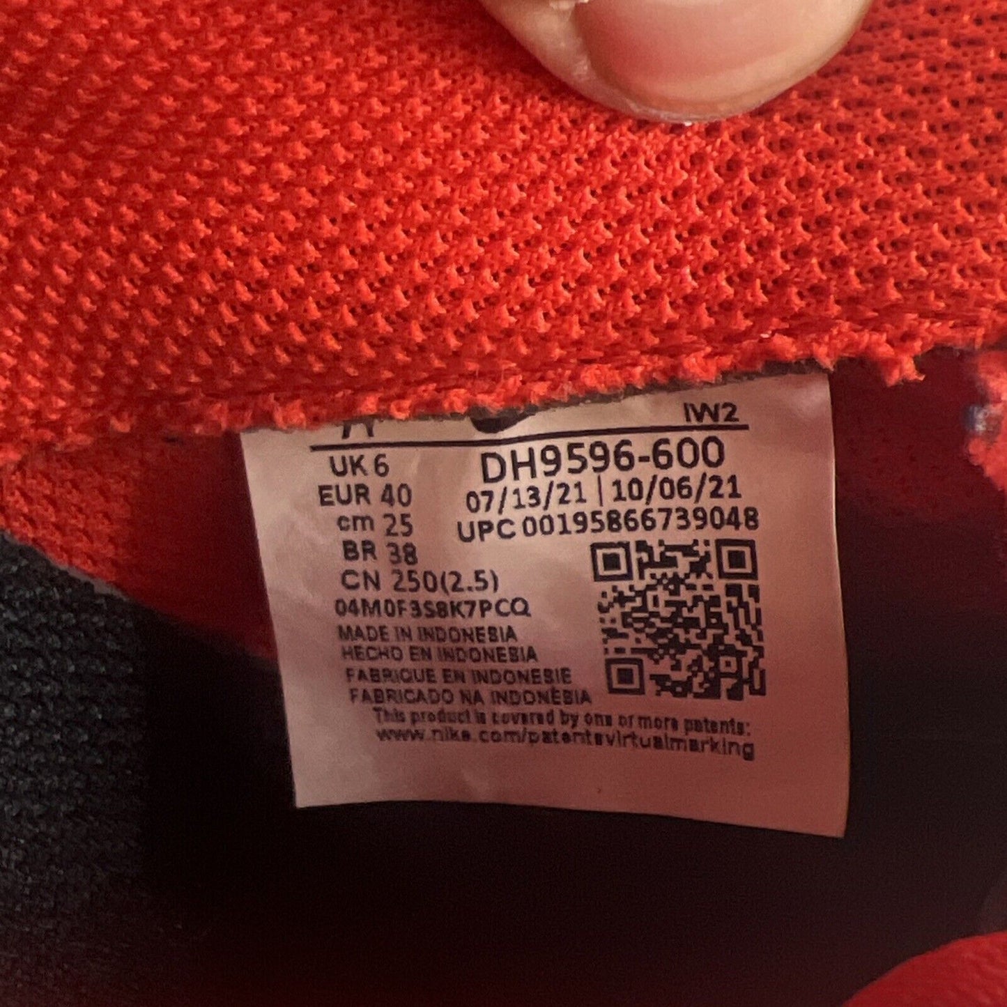 Size 7 (GS) - Nike Air Force 1 LV8 Low Mesh Pocket - Habanero Red (DH9596-600)