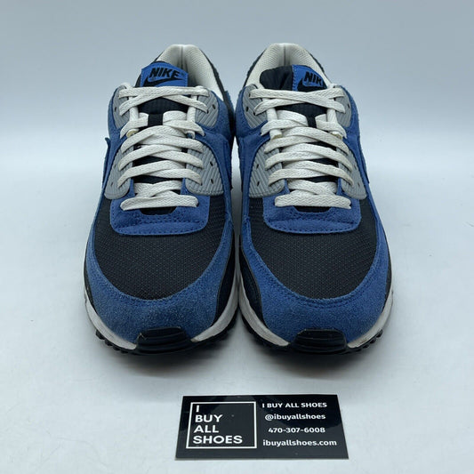 Size 12 - Nike Air Max 90 Atlantic Volt Blue Black Suede Leather (DM0029-001)