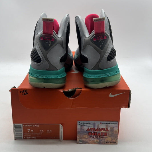 Size 7Y- Nike LeBron 9 Mid South Beach (472664-006)