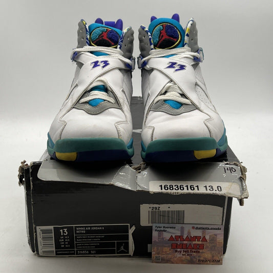 Size 13 - Air Jordan 8 Retro White Aqua W (316836-161)