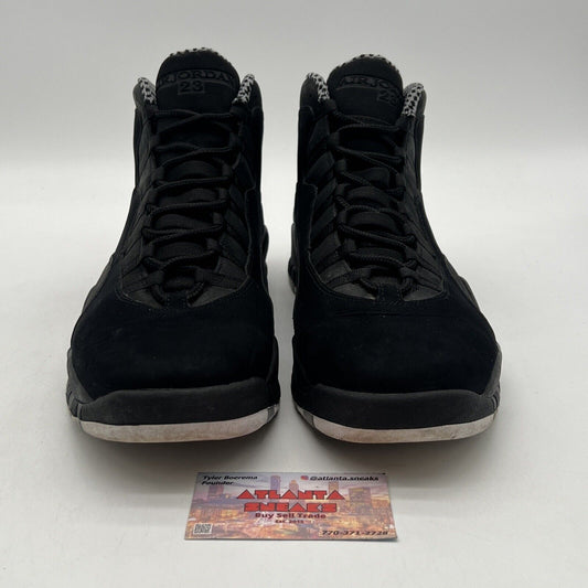 Size 13 - Air Jordan 10 Retro Stealth Black Suede White Grey (310805-003)