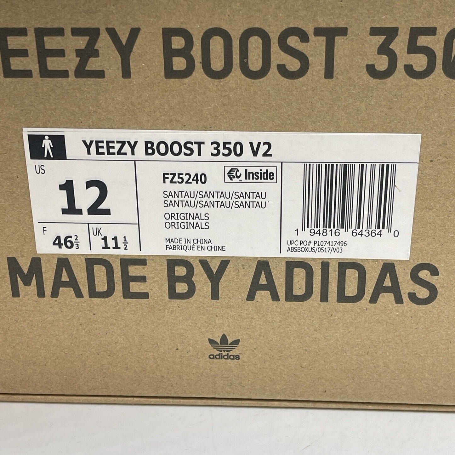 Size 12 - Yeezy Boost 350 V2 Sand Taupe Brown Orange Suede (FZ5240)