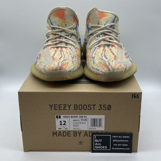 Size 12 - adidas Yeezy Boost 350 V2 Low MX Oat Orange Blue Suede (GW3773)