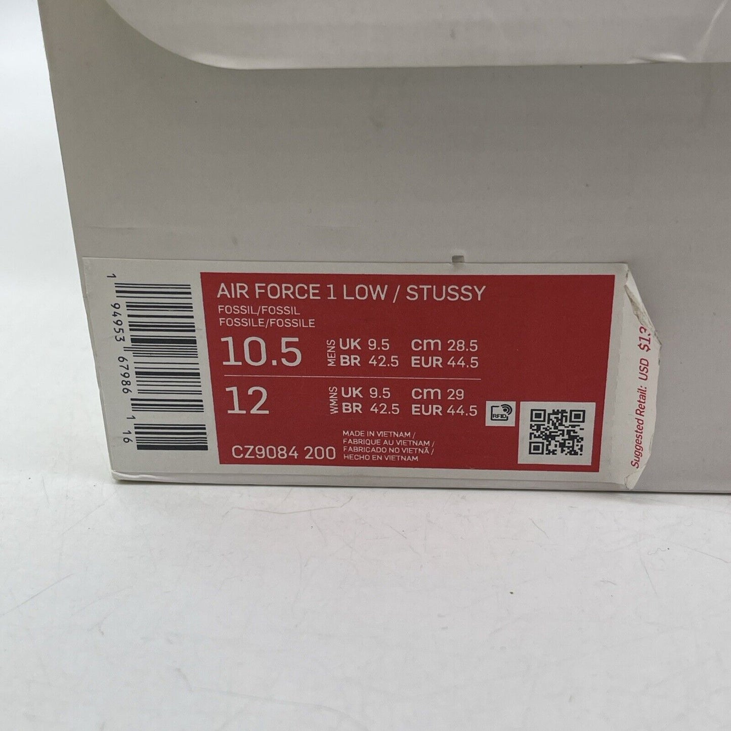 Size 10.5 - Nike Stussy x Air Force 1 Low Fossil Green Suede (CZ9084-200)