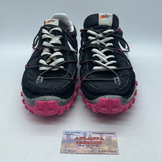 Size 14.5 - Off Whites Wmns Waffle Racer Fuchsia black Suede White (CD8180-001)