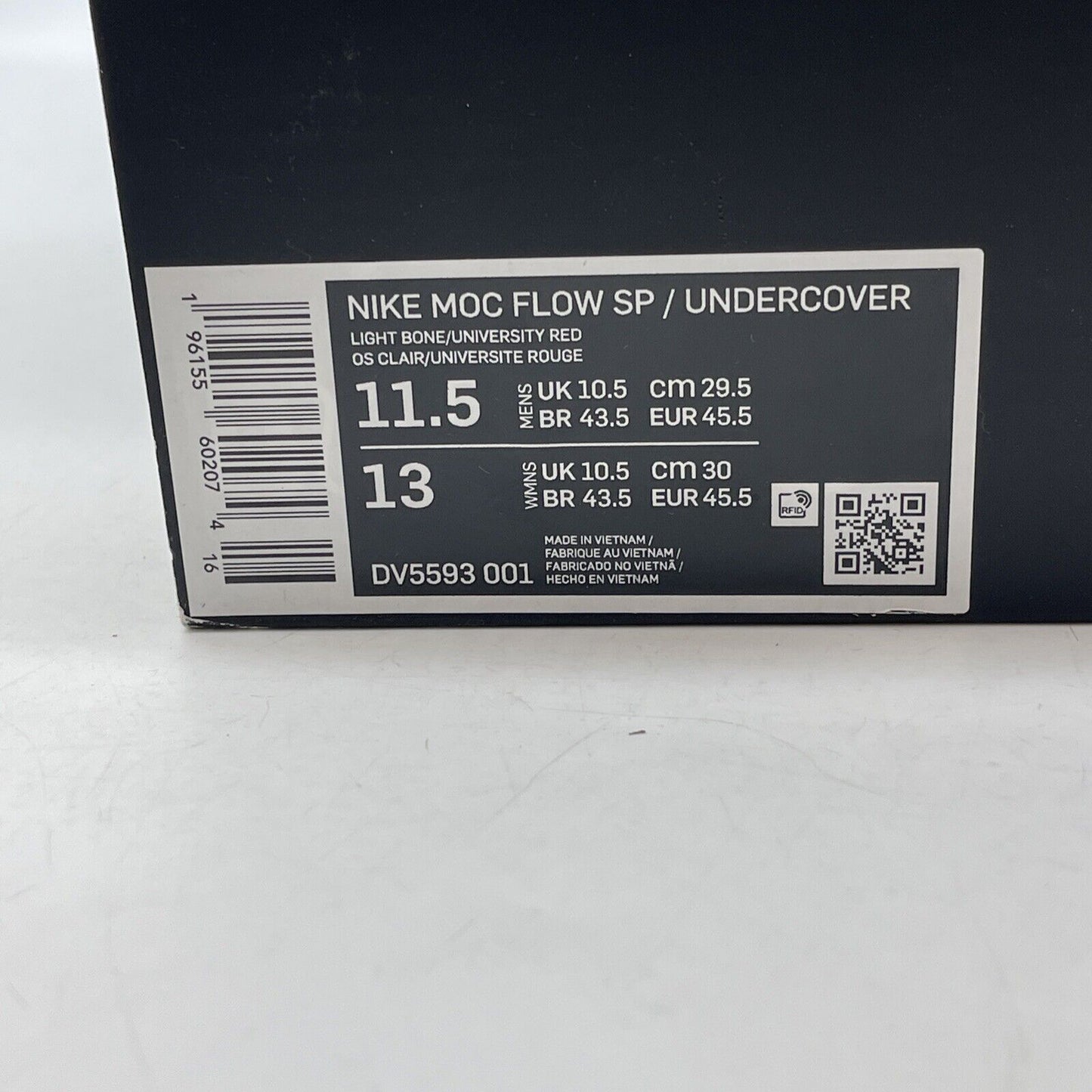 Size 11.5 - Nike Undercover x Moc Flow SP Light Bone White Red Suede (DV5593-001