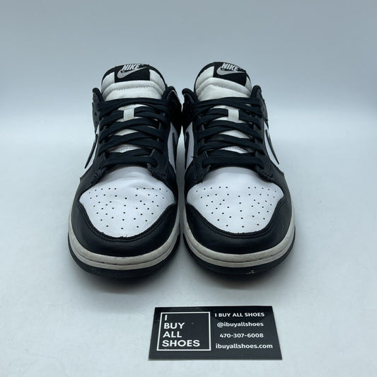 Size 9.5 - Nike Dunk Low Black White Leather Suede (DD1391-100)