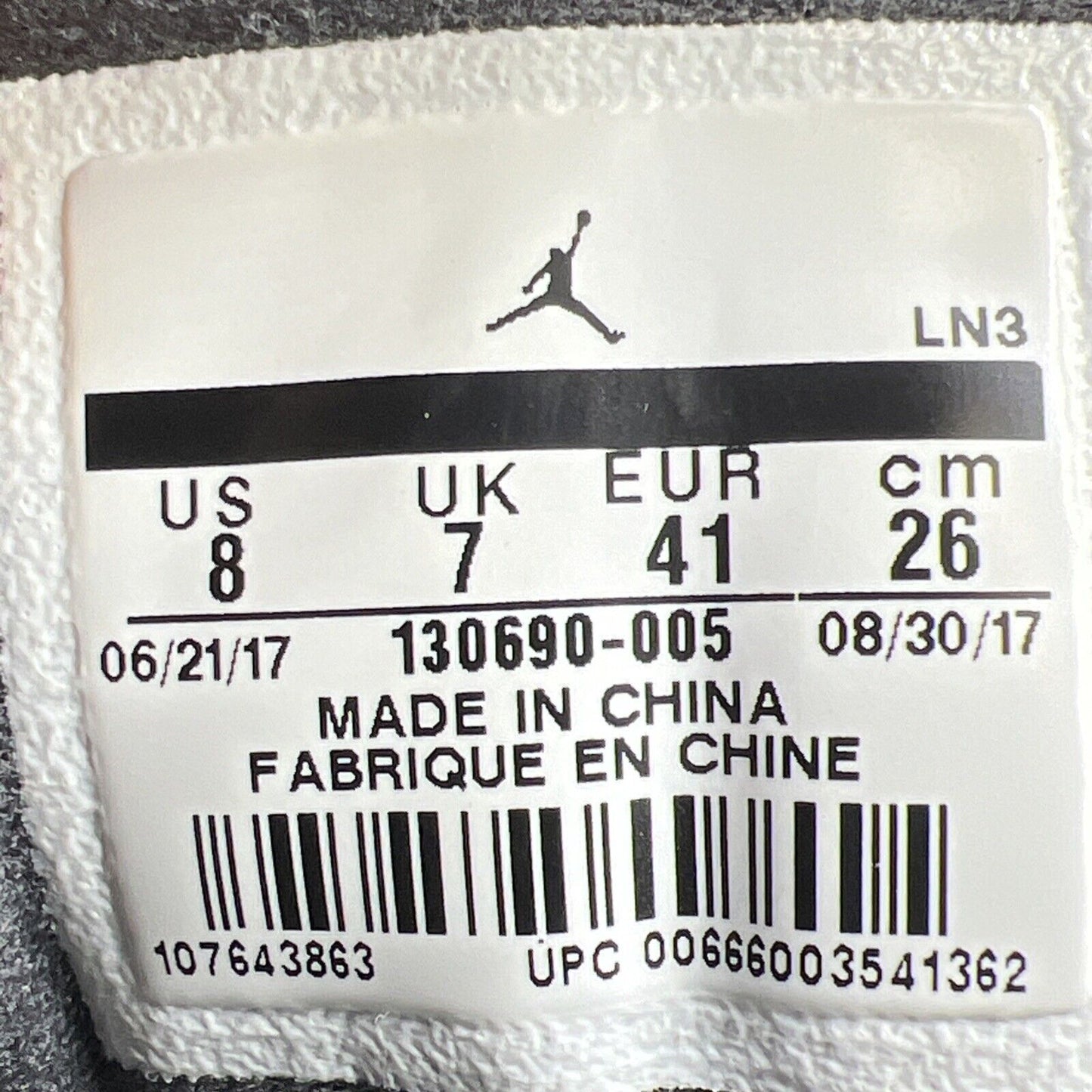 Size 8 - Air Jordan 12 Retro Dark Grey (130690-005)