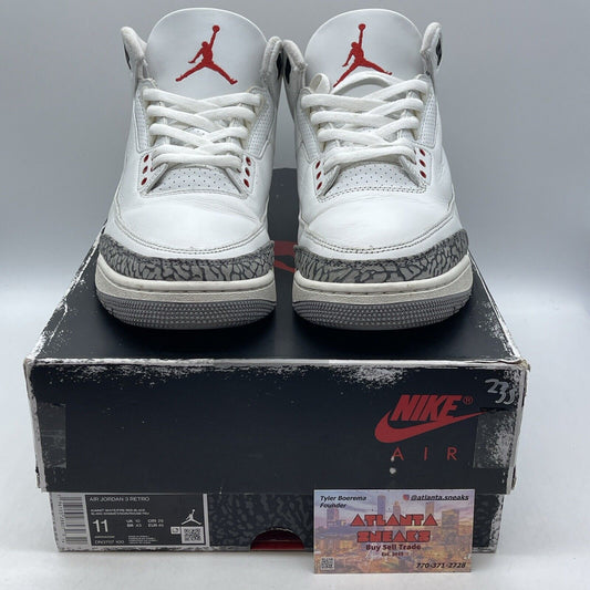 Size 11 - Jordan 3 Retro Mid White Cement Reimagined Suede Leather (DN3707-100)