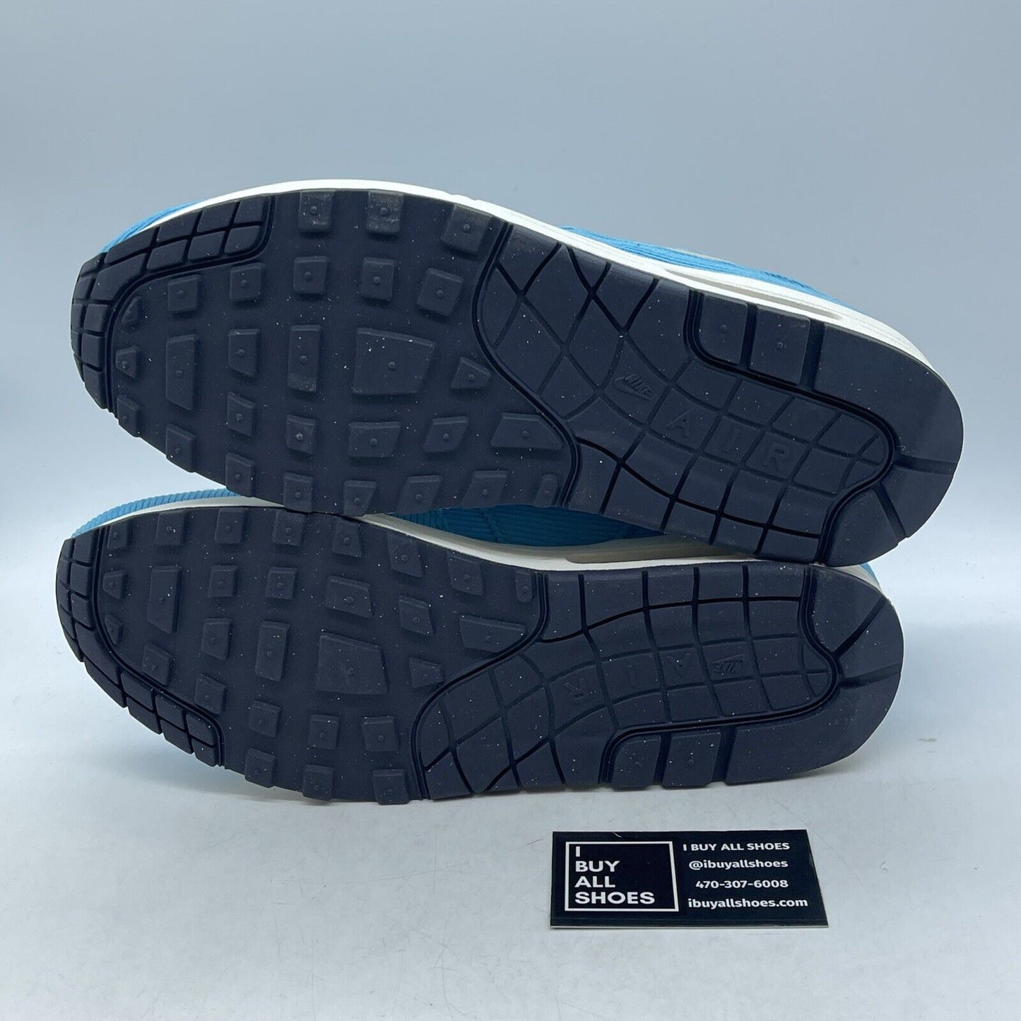 Size 12.5 - Nike Air Max 1 Premium Baltic Blue Corduroy Brown Suede (FB8915-400)