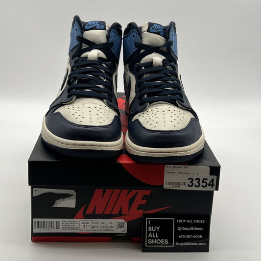Size 11.5 - Air Jordan 1 Retro OG High Obsidian UNC 2019 (555088-140)