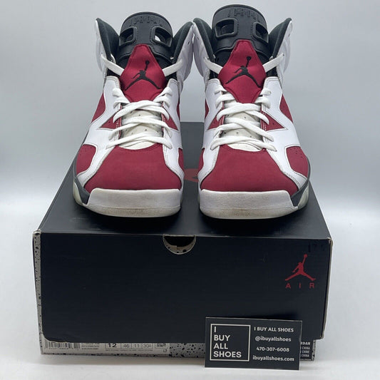 Size 12 - Jordan 6 Retro OG Mid Carmine Red White Suede Leather (CT8529-106)
