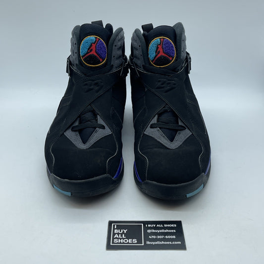 Size 13 - Air Jordan 8 Retro Aqua 2015 Blue Grey Suede (305381-025)