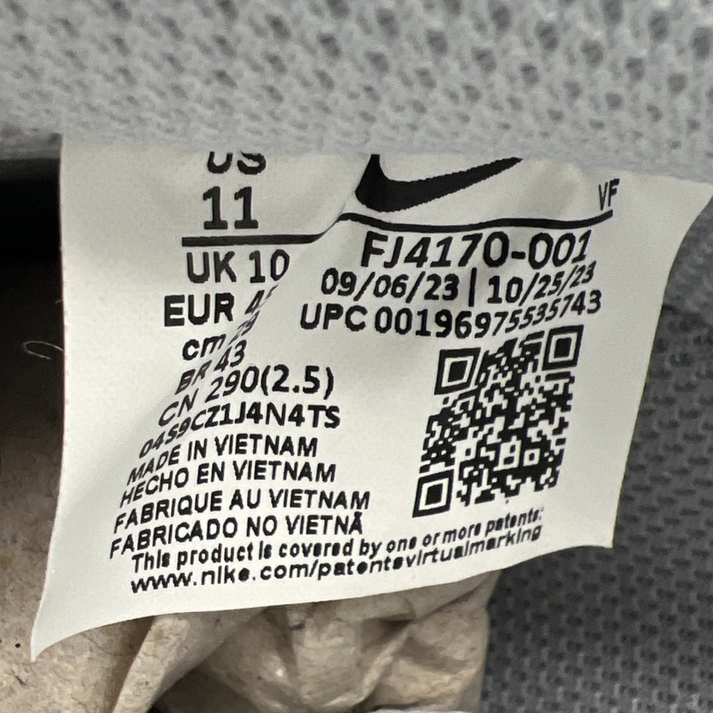 Size 11 - NIKE AIR FORCE 1 07 LV8 Pure Platinum/Light Carbon/Grey (FJ4170-001)