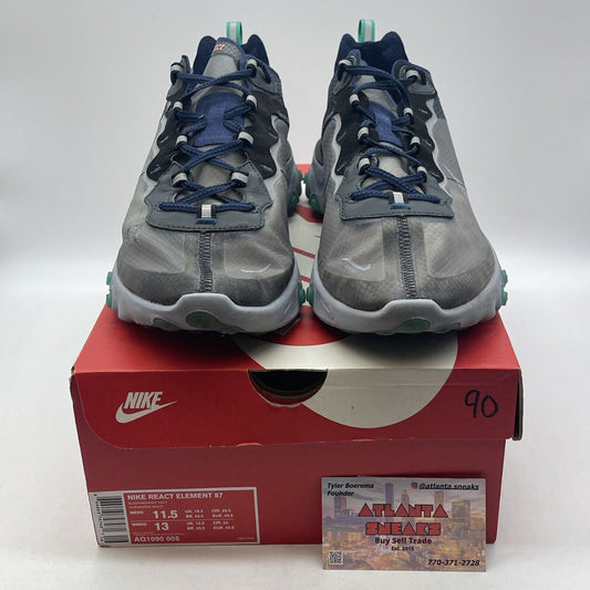 Size 11.5 - Nike React Element 87 Neptune Green 2018 Blue Black Pink (AQ1090-005