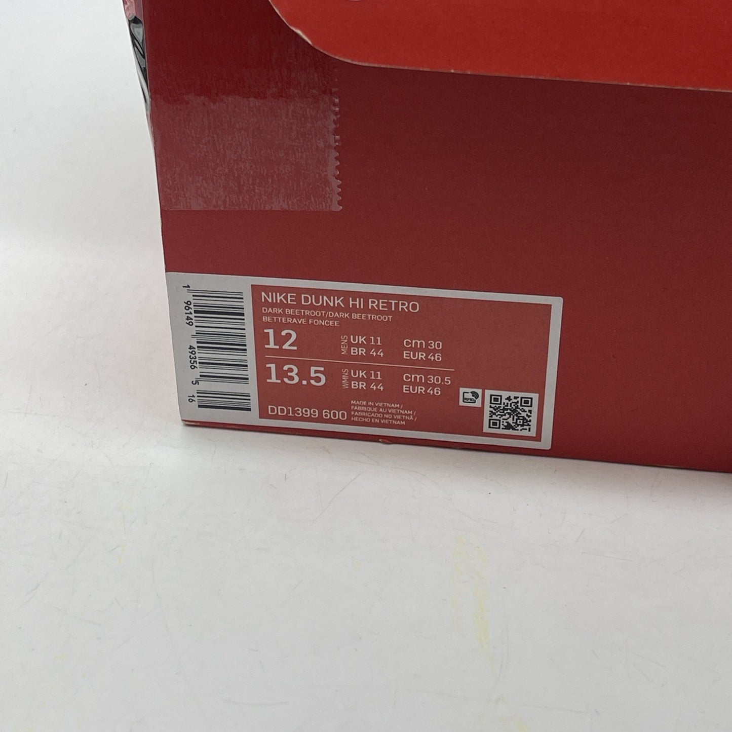 Size 12 - Nike Dunk High Dark Beetroot Grey Purple Leather (DD1399-600)